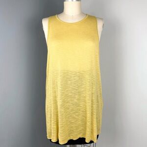 Deha Women's Feeling Feminine Lightweight Viscose Crossback Top Yellow Size M